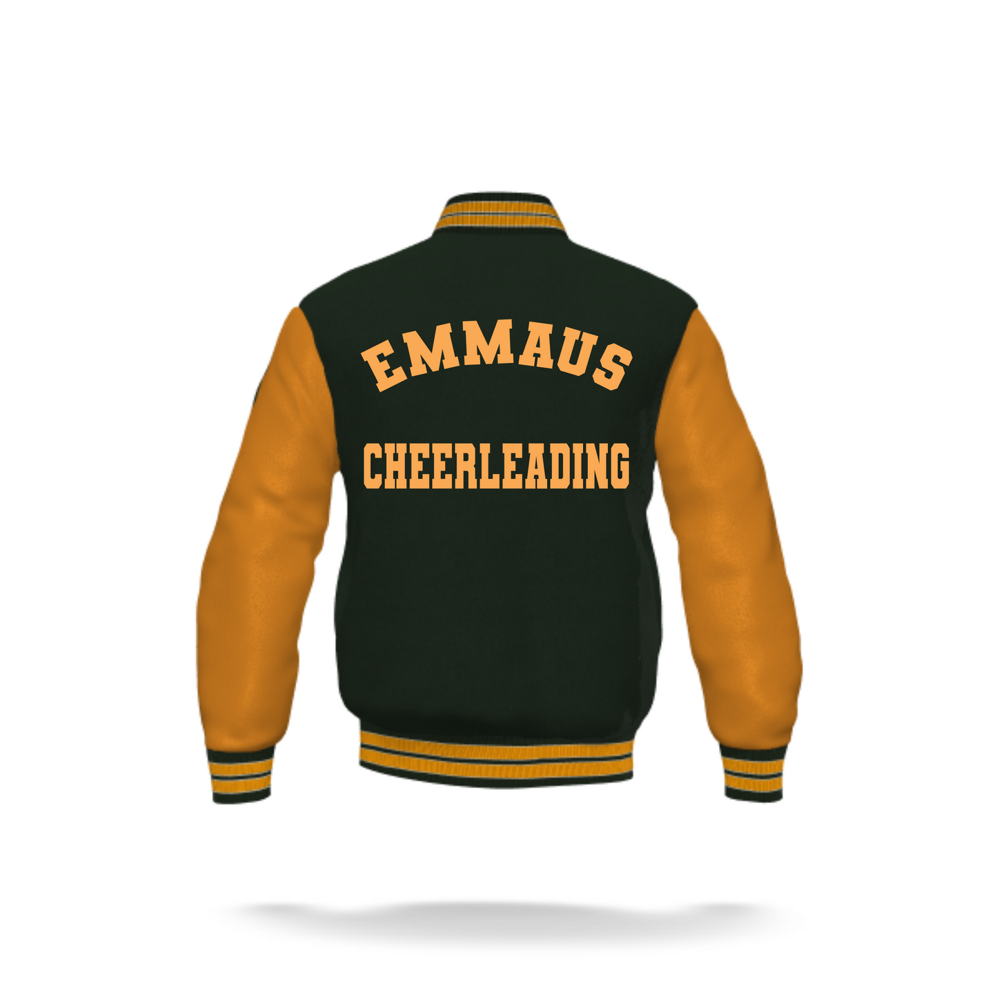 Emmaus Varsity Jacket Gold Sleeves (Ladies)