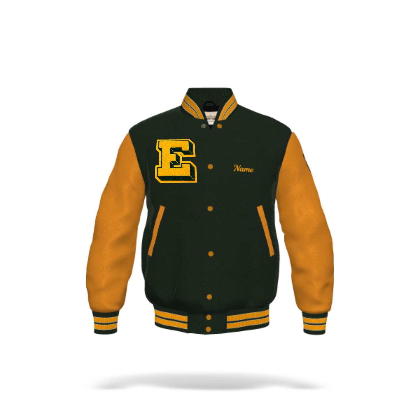 Emmaus Varsity Jacket Gold Sleeves (Ladies)