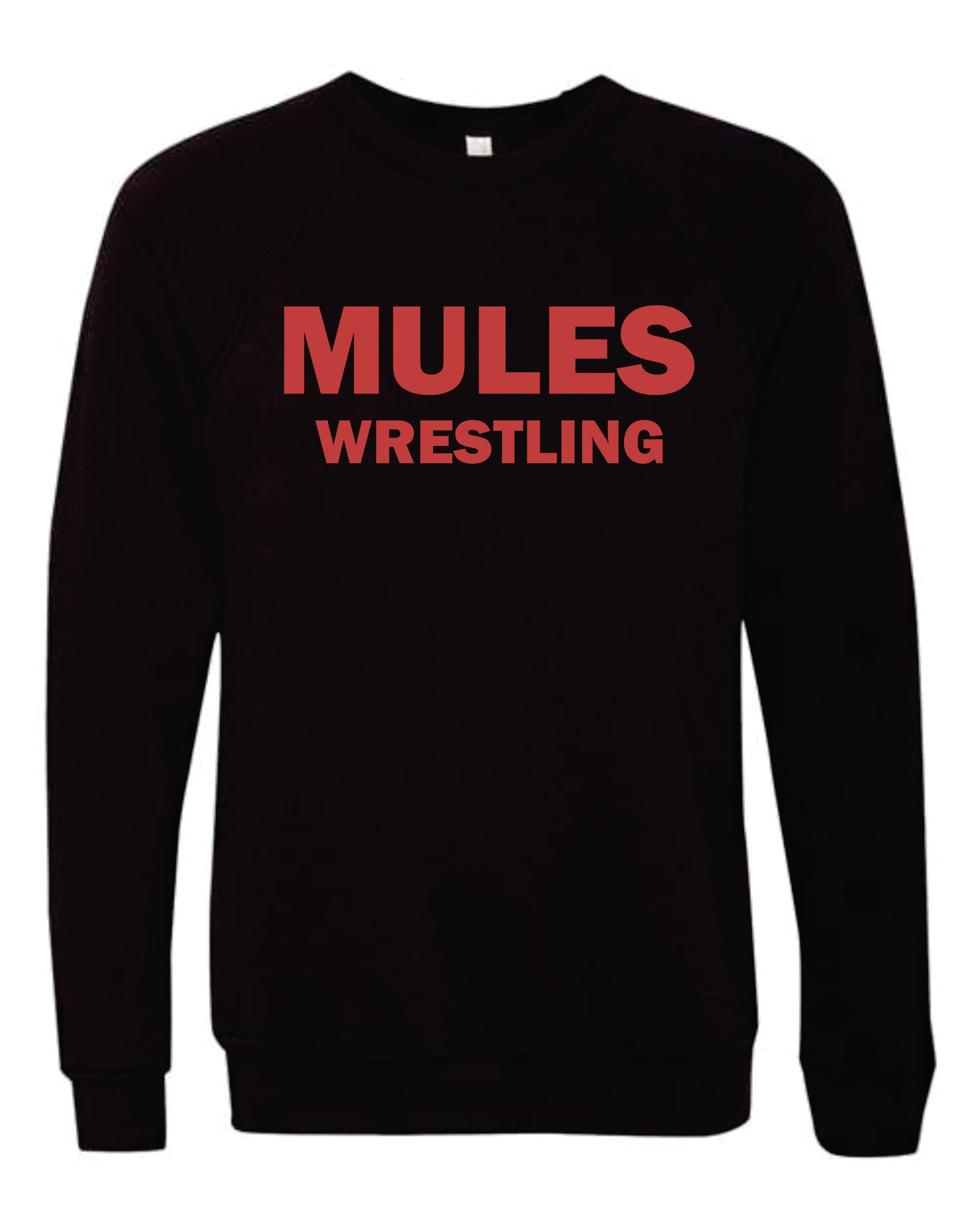 Mules Wrestling Black Crewneck