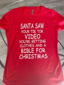 Santa Saw Your Tik Tok Video