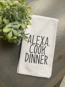 ALEXA, COOK DINNER Hand Towel