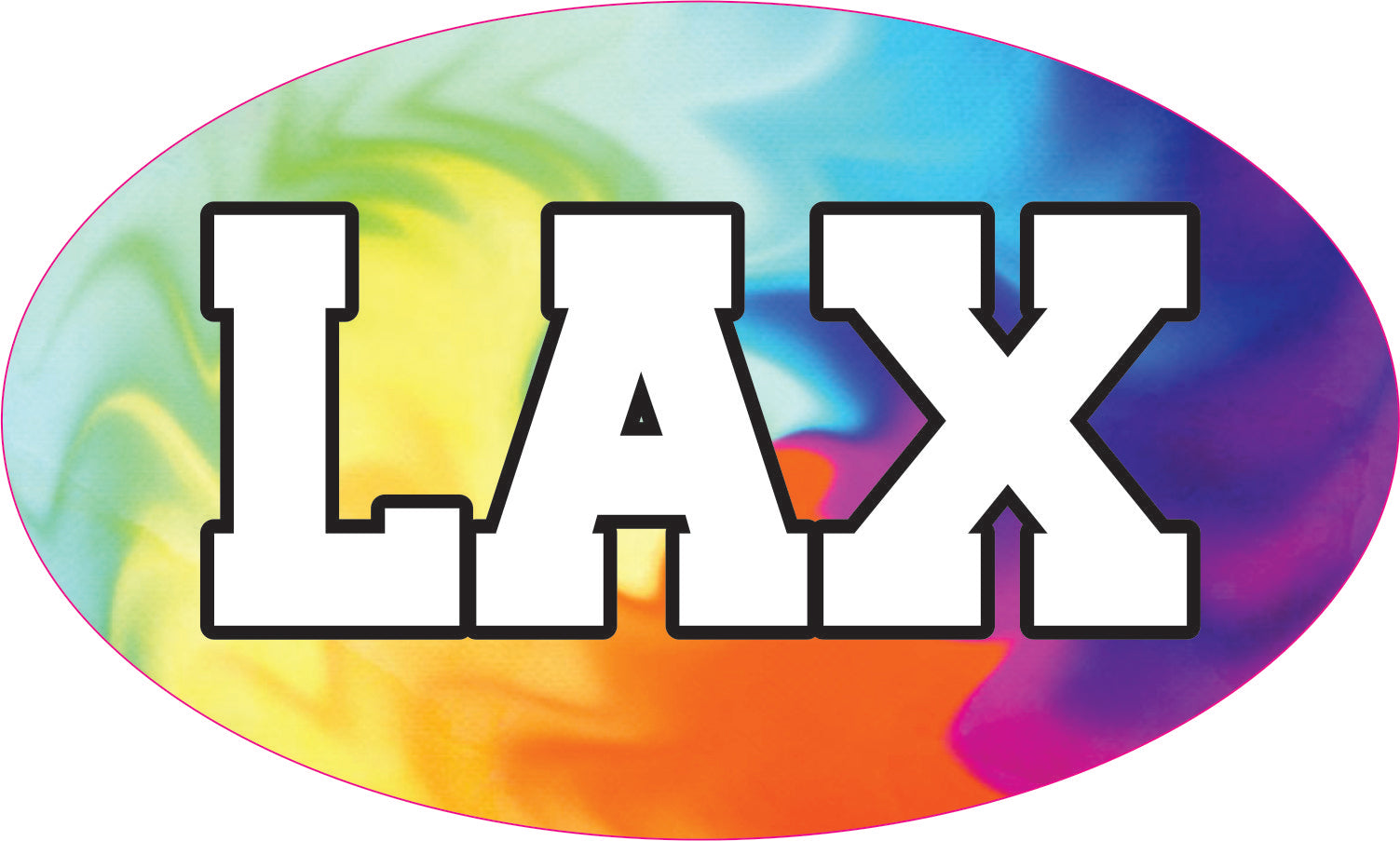Tye Dye Swirl LAX Sticker